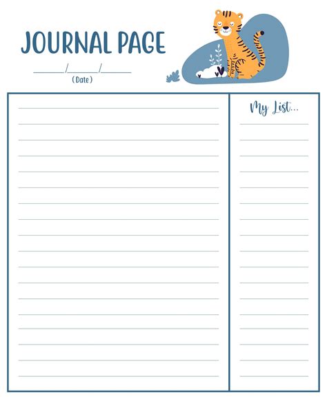 journal cover writing page printable     printablee