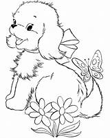 Cute Coloring Pages Dog Puppy Print Printable Baby Getcoloringpages Animal Girl sketch template
