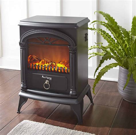 hamilton  standing electric fireplace stoveby  flame usa black fireplacesscom