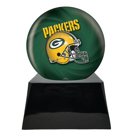 football cremation urn  optional green bay packers ball decor
