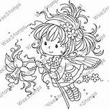 Stamps Coloring Whimsy Wee Doodle Daphne Embroidery sketch template