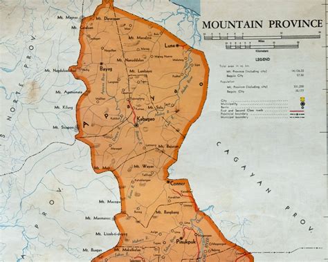 large vintage map  mountain province philippines  etsy canada