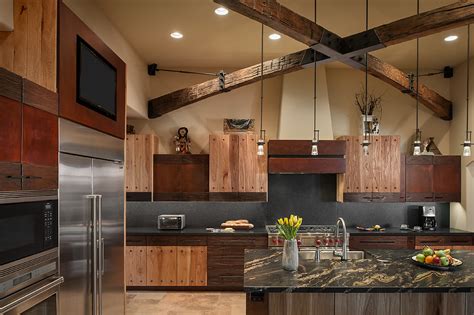 rustic luxury kitchen interiors  color