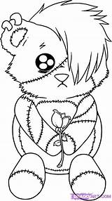 Coloring Emo Pages Gothic Bear Fairy Drawing Teddy Printable Goth Disney Things Cool Cute Dark Print Creepy Scary Drawings Easy sketch template
