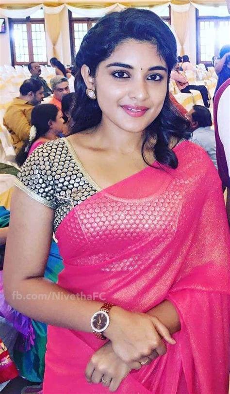 actress nivetha thomas latest saree photo stills