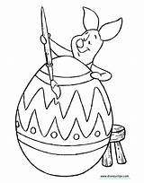 Easter Coloring Piglet Pages Disney Egg Painting Bunny Minnie Printable Mouse Holding Disneyclips Pooh Winnie Eggs Suit sketch template