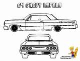 Coloring Pages Car Chevrolet Chevy Muscle Cars Impala 1964 Clipart Dodge Charger Camaro American Old Print Colouring Yescoloring Color Printable sketch template