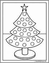 Christmas Tree Coloring Pages Stand Sheet sketch template