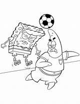 Spongebob Coloring Pages Soccer Football Patrick Kids Sports Choose Board Printable Book Fun sketch template
