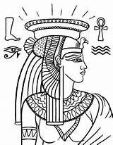 Coloring Pages Cleopatra Ancient Printable Egypt Coloringcafe Egyptian Color Drawings Mandala Getdrawings Getcolorings Animal sketch template