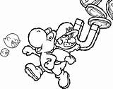 Mario Yoshi Coloring Island Pages Colouring Mansion Super Clipart Ghost Print Kleurplaat Coloringtop sketch template