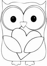 Owl Coloring Pages Template Printable Eule Eulen Sheets Herbst Kids Size Animal Colouring Templates Vorlagen Kindergarten Print Mit Und Heart sketch template