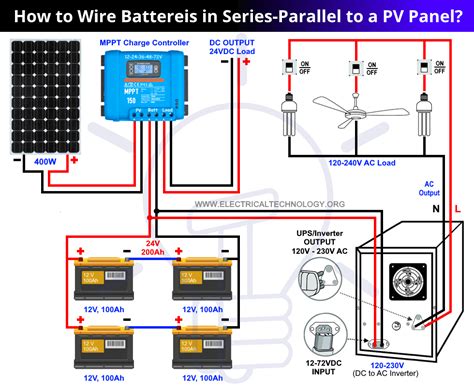 wire batteries  series parallel   solar panel solar panels solar power panels