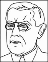 Coloring Woodrow Wilson Pages Larger Colouring Presidents sketch template