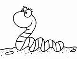 Worm Coloring Pages Printable Worms Earthworm Kids Color Coloringhome Museprintables Print Sheets Paper Source Farah Learning Fun Visit sketch template