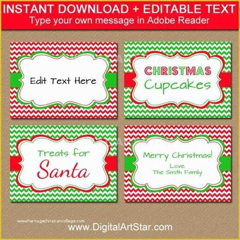 holiday labels template   holiday party food labels christmas