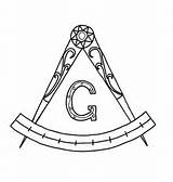 Masonic Freemasonry Emblem Vector Chalkboard sketch template
