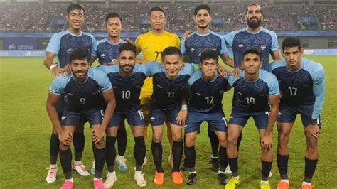 asian games football india progress to the knockouts after 1 1 result