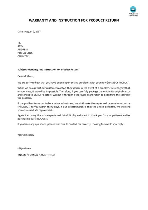 business letter selling  product