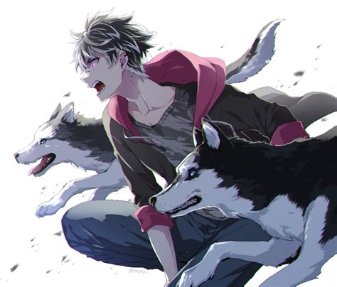 depressed sad anime wolf boy sad anime wolf boy anime boy wolf animal ears gray hair