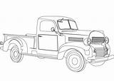 Coloring Pickup Truck Vintage Pages Printable Trucks Cars Drawing Supercoloring Categories sketch template
