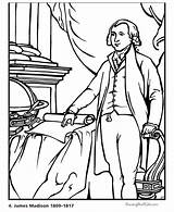 Coloring Pages Madison James Henry Biography Patriotic John Library Printing Help Presidents sketch template