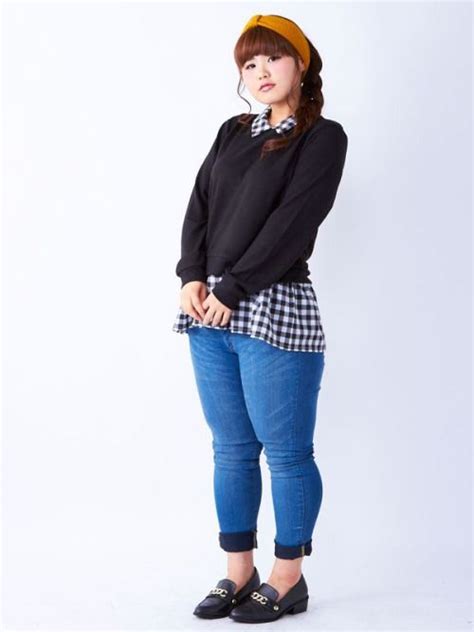 casual japanese girl look plus size fashion pinterest