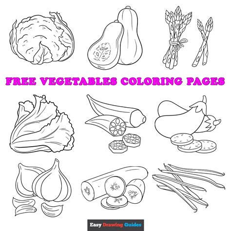 printables vegetables coloring pages  kids