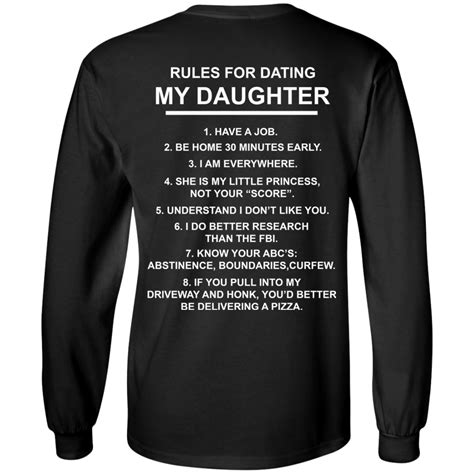 T Shirt Rules For Dating My Daughter Rules For Dating My