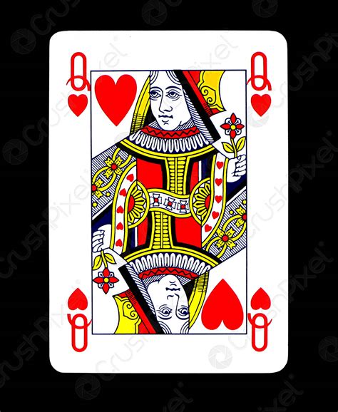playing card queen  hearts stock photo  crushpixel