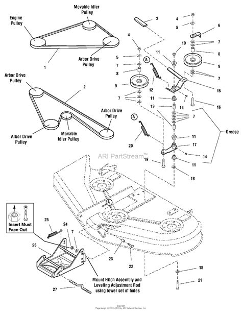 simplicity mower deck parts diagram