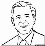 Bush George Coloring President Clipart Pages Color Hw Presidents Clipground Choose Board Thecolor sketch template