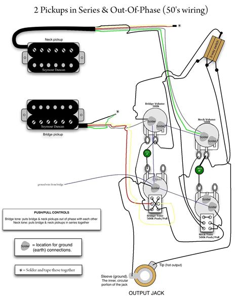 les paul humbucker wiring diagram