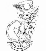 Coloring Tattoo Cat Cheshire Pages Deviantart Hatter Hat Alice Drawing Wonderland Adult Steampunk Designs Tattoos Printable Random Color Cunning Sheets sketch template