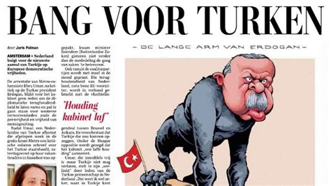 karikatur im telegraaf zeitung zeigt erdogan als affen  tvde