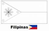 Bandeira Filipinas Colorir Geografia sketch template