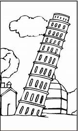 Pisa Tower Italy Coloring Leaning Pages Kids Printable Crafts Preschool Around Craft Pizza Tornet Landmarks Eyfs Projects Italian Thinking Supercoloring sketch template