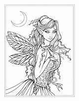 Coloring Pages Fairy Mystical Printable Fantasy Mythical Creatures Grayscale Adult Realistic Colouring Print Mermaid Faerie Dragon Molly Fairies Adults Girl sketch template