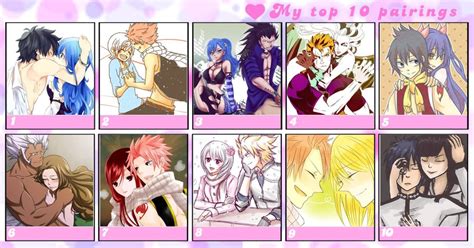 My Top 10 Fairy Tail Couples By Sweetlotos On Deviantart