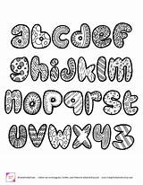 Huruf Doodles Chidas Coloring Graffiti Buchstaben Alfabet Caligrafia Schriftarten Handlettering Foami Gemerkt sketch template