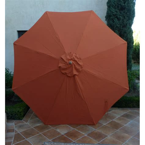 covered living ft patio umbrella replacement cover canopy  ribs terracotta color canopy