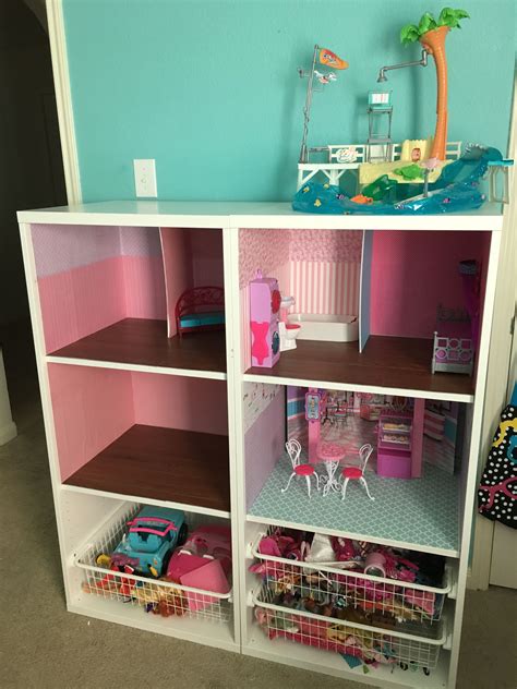 i like the storage under this good idea diy barbie house barbie room