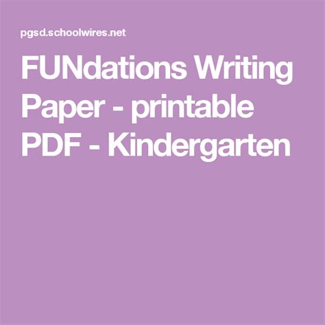 fundations writing paper printable  kindergarten fundations