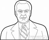 Ford Gerald Clipart President Drawing Outline Presidents American Bush George Clipground Size Getdrawings sketch template