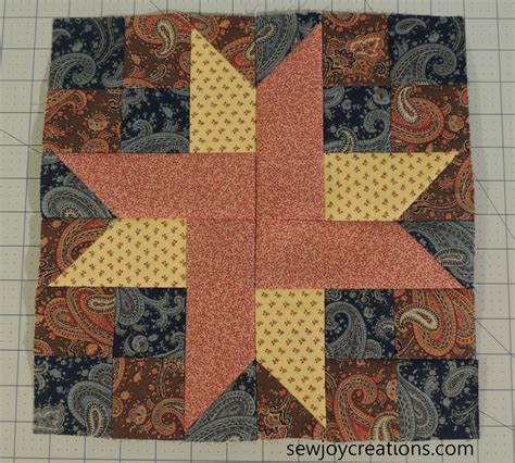 sew joy      finished quilt block completely