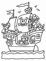 Piraten Kleurplaat Piraat Piratenboot Piratenschip Knutselpagina Knutselen Kleurplaten Piet Zoeken Printen Eens Basteln Pirates Kinderen Aktivitäten Plastique Fou Colouring Tulamama sketch template