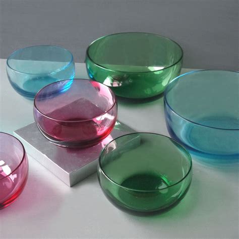 Coloured Glass Bowls Almost Essential