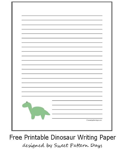 printable dinosaur writing paper writing paper writing printables
