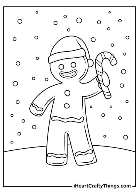 christmas gingerbread coloring pages   printables