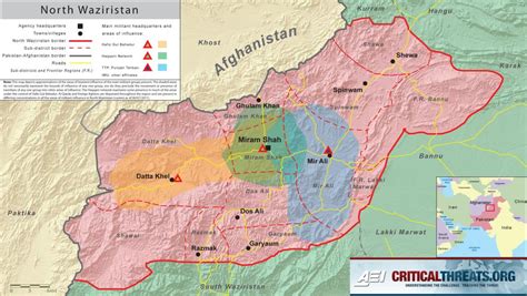 north waziristan map critical threats